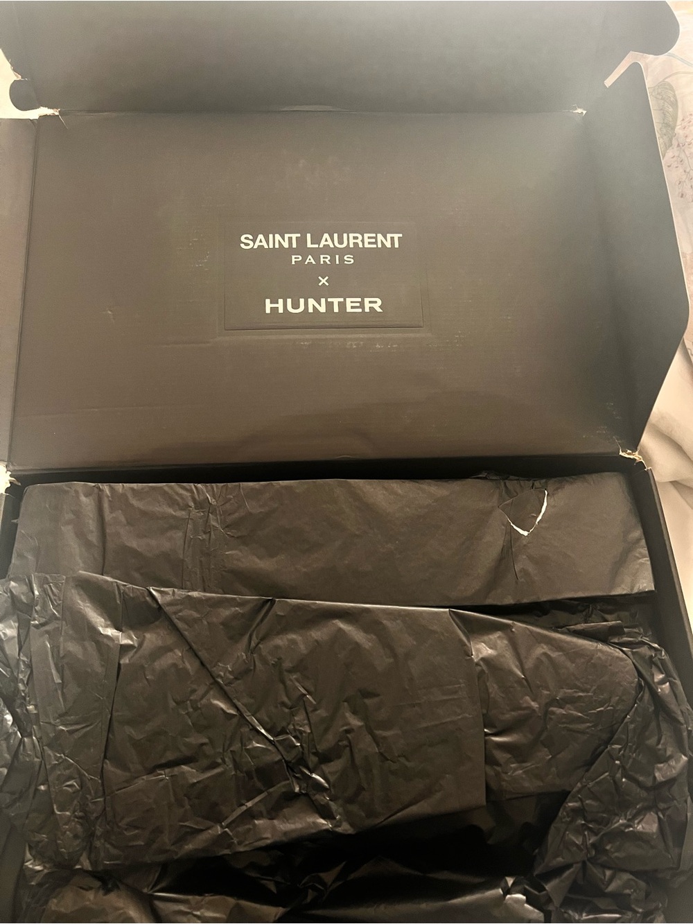 Saint Laurent Black Studded Rain Boot